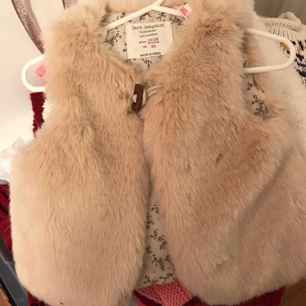 Toddler faux fur vest